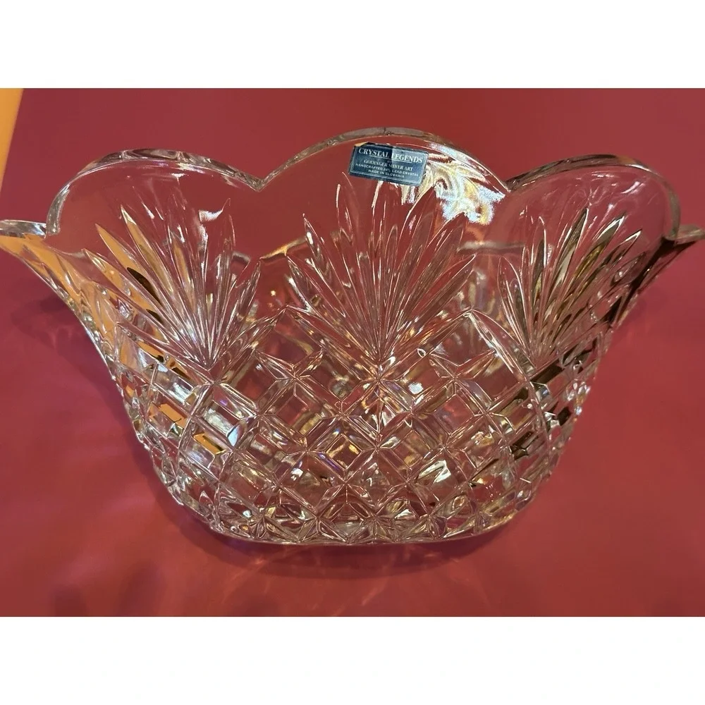 Crystal Designs by Godinger 24% Lead Crystal Decorative Glass Bowl